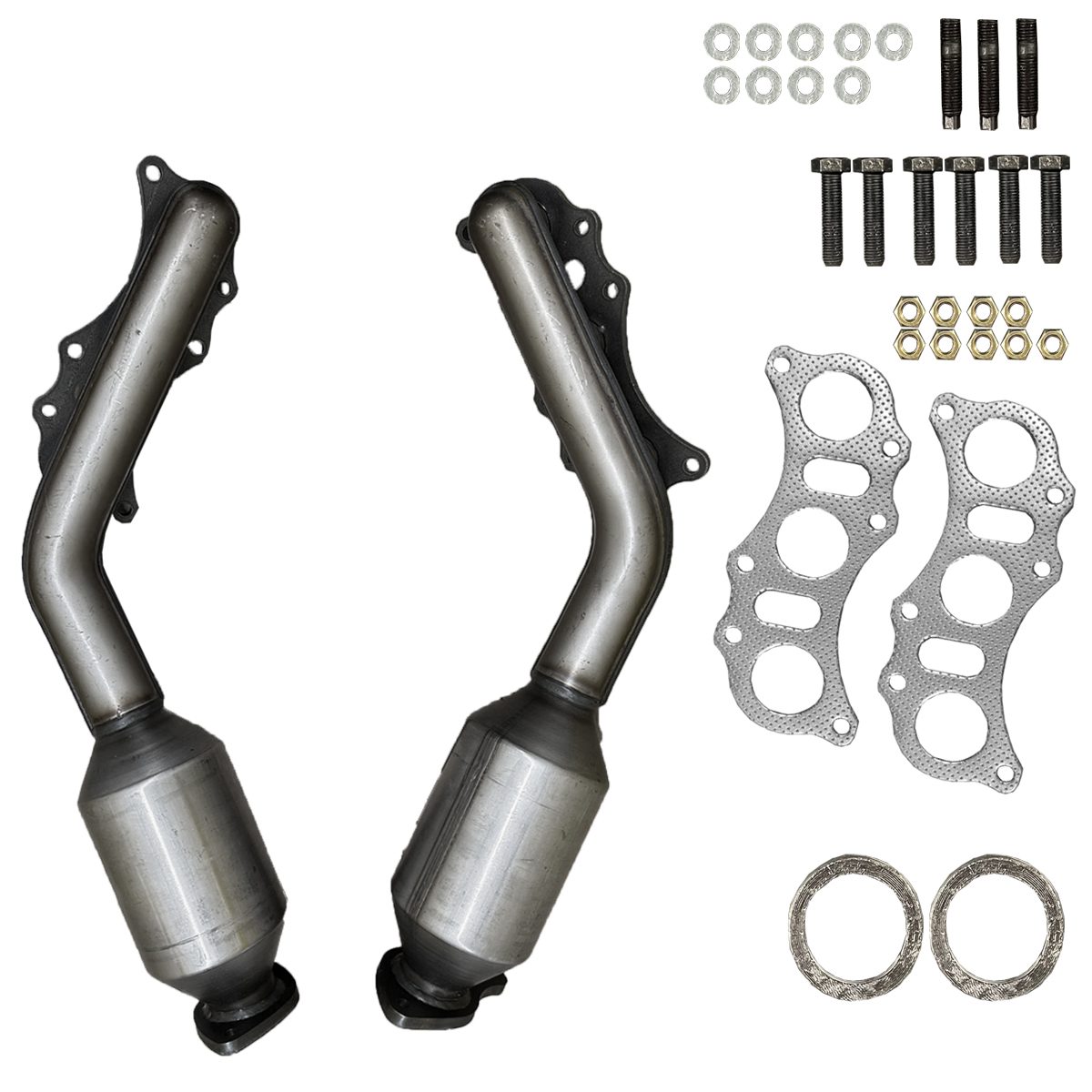 AFECO 51326 and 51327 catalytic converter pair with gaskets and hardware